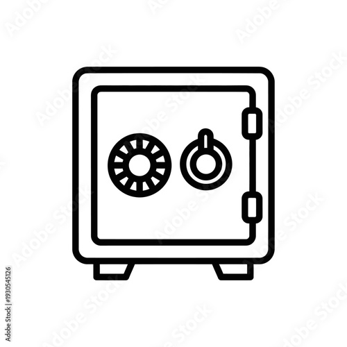 Digital Illustration of a Secure Lock Safe for Security and Protection Concept