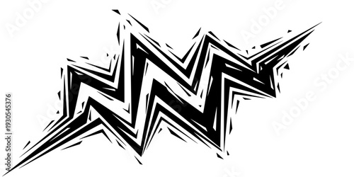 Zigzag Rhythm Geometric Repeat