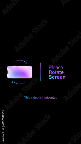 Please rotate your phone orientation. Rotate your screen for better experience. This video is horizontal. Smartphone Rotate Design.