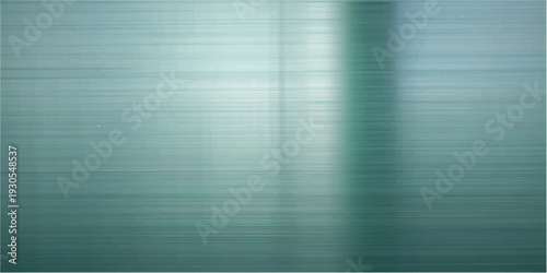 Brushed teal metal surface with a bright vertical reflection