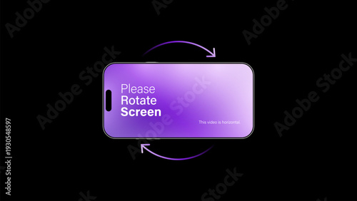 Please rotate your phone orientation. Rotate your screen for better experience. This video is horizontal. Smartphone Rotate Design.