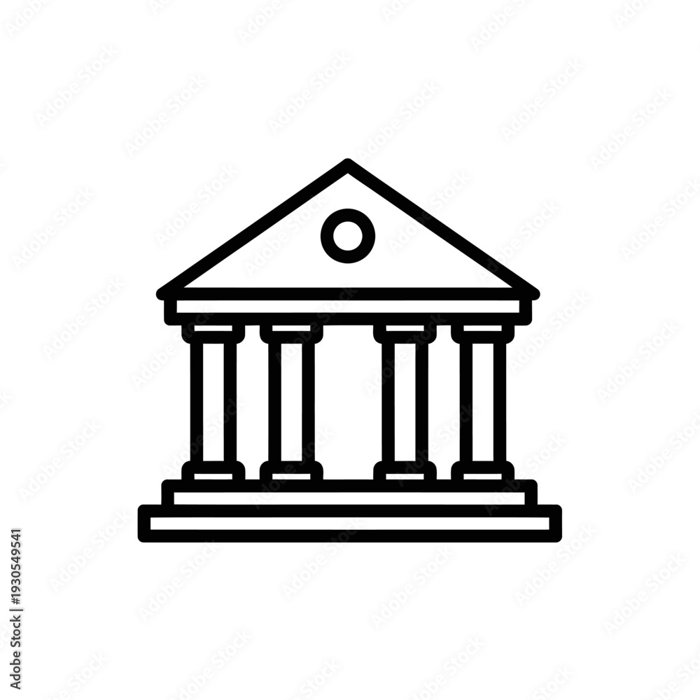 Obraz premium Elegant Classical Building Facade Featuring Columns and Pediment