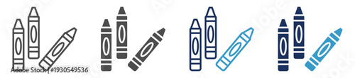 crayons multi purpose icon set