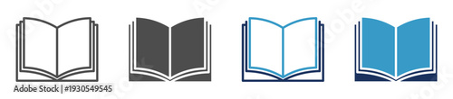 book multi purpose icon set