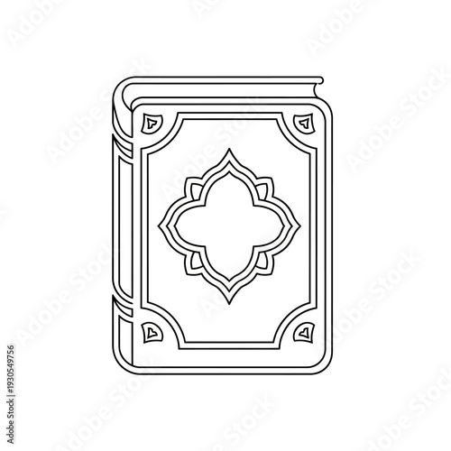 Elegant Vintage Book Cover Design with Intricate Geometric Patterns