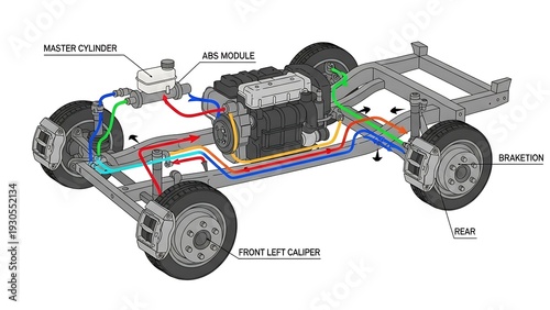 Electric Vehicle Chassis with Wiring Diagram.