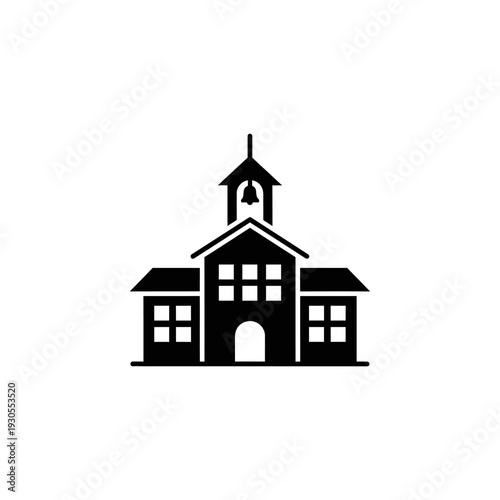 Historic School Building with Classic Architecture and Tower