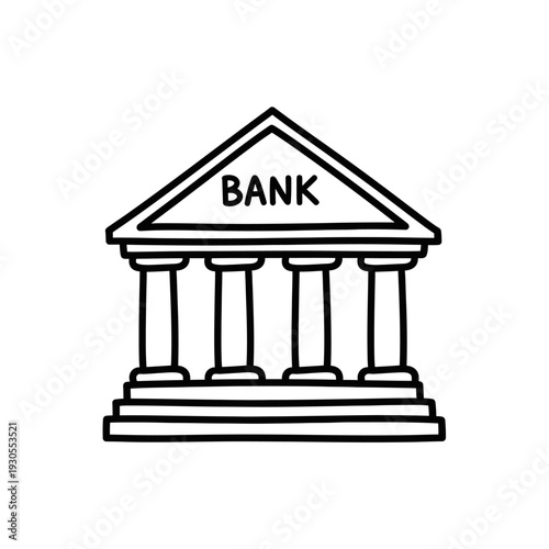 Historic Bank Building with Classic Architecture and Columned Facade