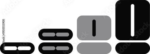 Bar chart with gray and black bars on white background