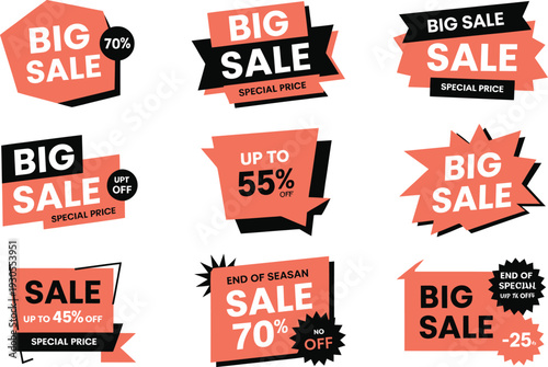 Big Sale Discount Labels and Tags