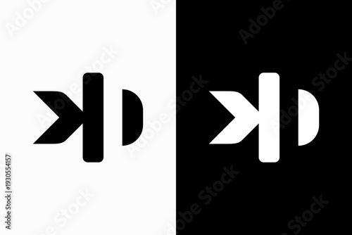 Initials KD Vector Logo Premium