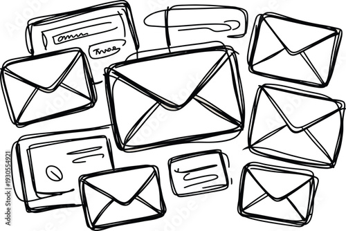 Email Envelopes Illustration
