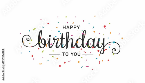 Vibrant birthday celebration with colorful confetti and festive decorations