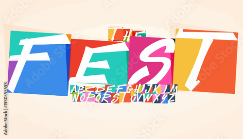 Vibrant festival letters appear prominently on colorful background with FGFGF