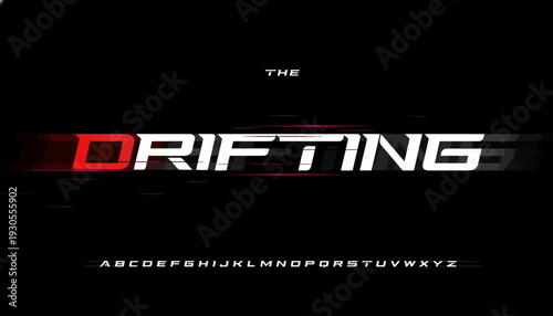 The Drifting Car Speeds Down a Winding Road at Night FGFGF