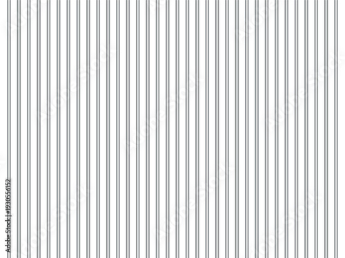 Vertical repeating pattern of thin white metal bars on white background