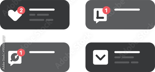 Social media notification icons