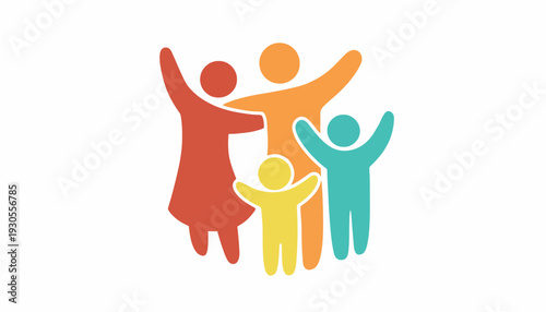 Family members celebrate together in a joyful moment outdoors