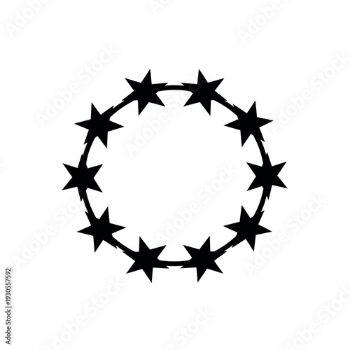 Star circle design element.
