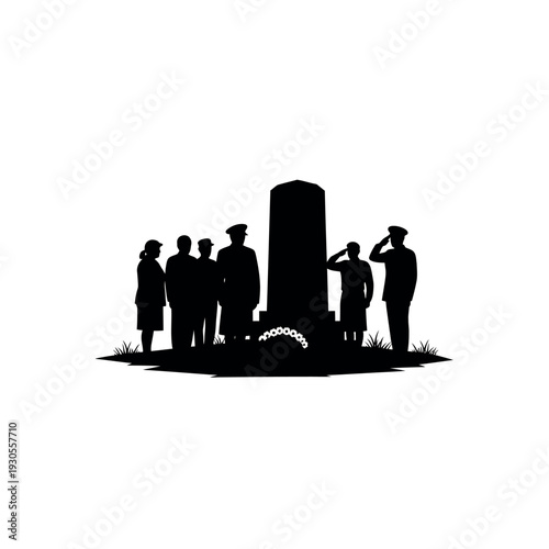 Veterans Day memorial silhouette honoring fallen soldiers.