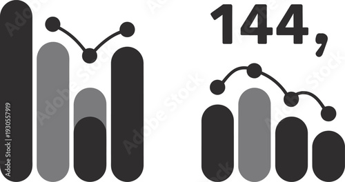 Business Data Visualization with Bar Graphs and Statistics