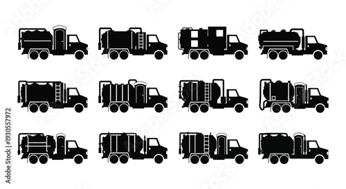 Fire tanker and pumper truck illustration