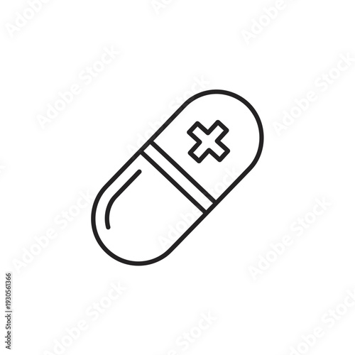 Medical Capsule Pill Illustration for Healthcare and Medicine Concepts