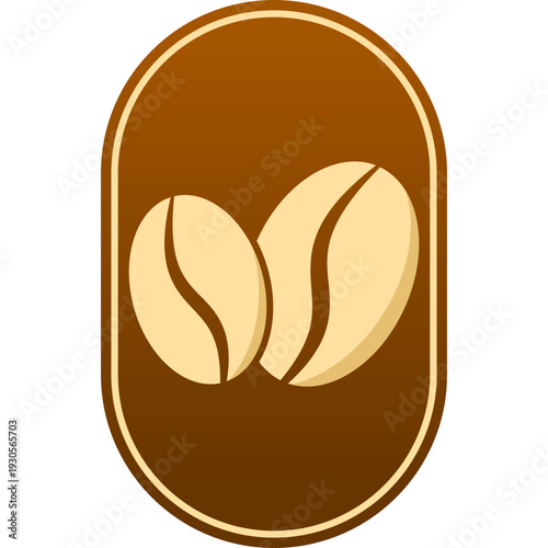 Minimalist Coffee Bean Icon