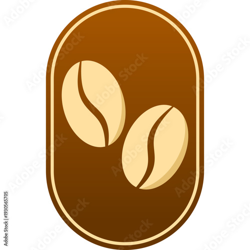 Minimalist Coffee Bean Icon
