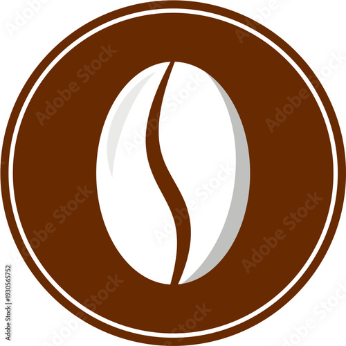 Minimalist Coffee Bean Icon