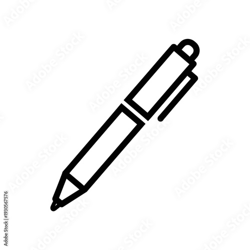 Minimalist Black and White Pen Illustration for Creative and Office Use