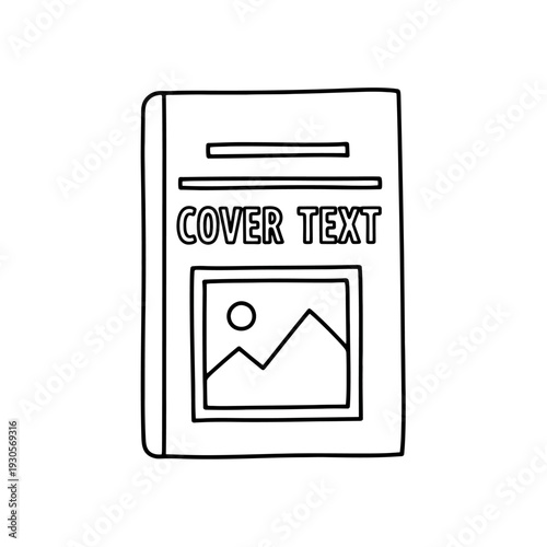 Minimalist Book Cover with Space for Custom Text and Image Illustration