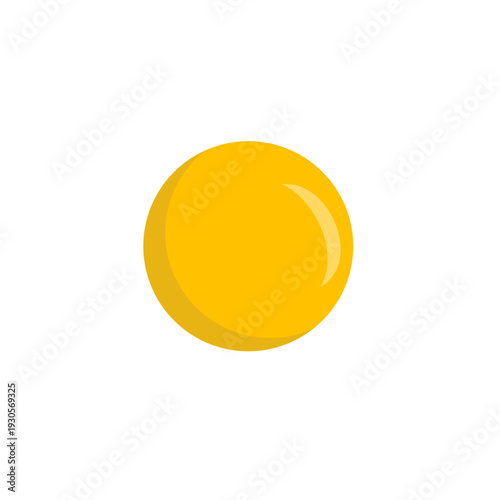 Flat Style Fried Egg Illustration