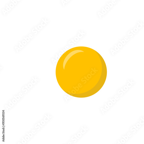 Flat Style Fried Egg Illustration