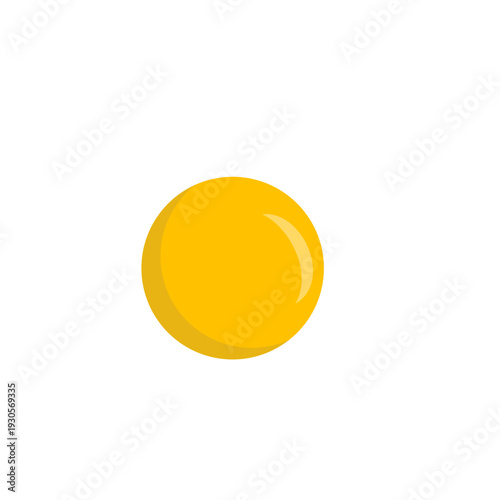 Flat Style Fried Egg Illustration