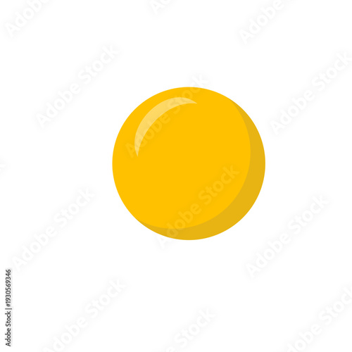 Flat Style Fried Egg Illustration