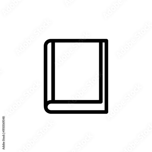Minimalist Book Icon Illustration for Digital Media and Design Projects