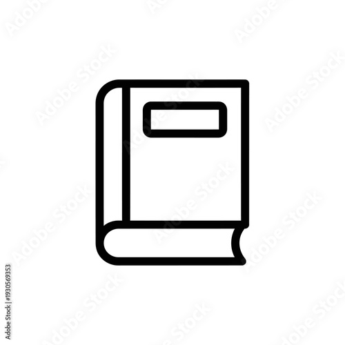 Minimalist Book Icon Illustration for Education and Knowledge Concepts