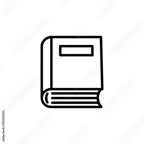 Minimalist Book Icon for Educational and Literary Content Design