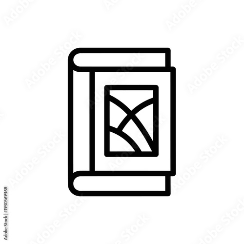 Minimalist Book Icon Illustration for Digital Reading and Literacy Concepts