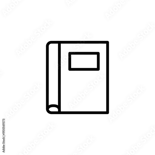 Minimalist Book Icon Illustration for Education and Reading Concept