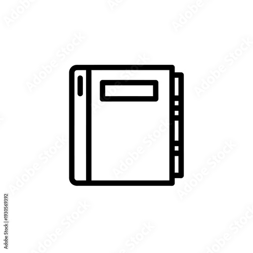 Minimalist Book Icon Illustration for Reading and Literature Concept