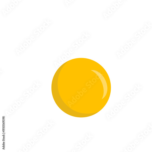 Flat Style Fried Egg Illustration