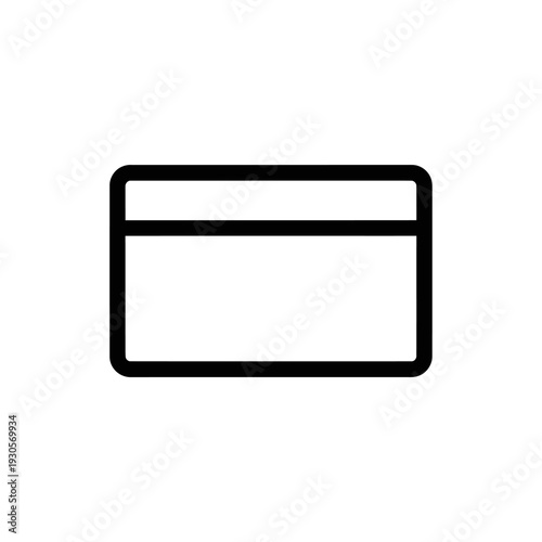 Minimalist Credit Card Icon Representation for Financial and Banking Graphics