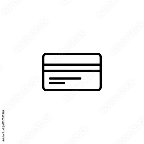 Minimalist Credit Card Icon Representing Financial Transactions and Security