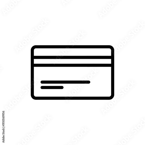 Minimalist Credit Card Illustration with Clean Line Art Design
