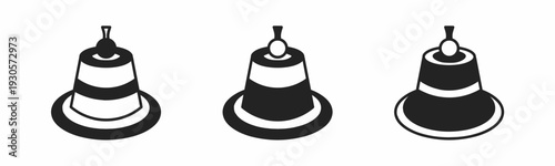 Pudding icon on white background. Vector logo pudding illustration.