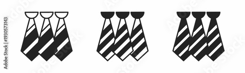 Tie icon on white background. Vector logo tie illustration.