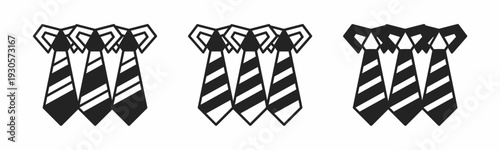 Tie icon on white background. Vector logo tie illustration.