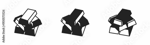 Gold icon on white background. Vector logo gold illustration.